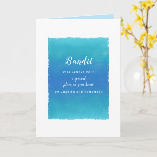 家族気にの友人のためのペットの悔やみや弔慰メッセージ カード (黄色い花)