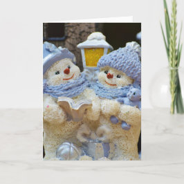 "家族永久に"は雪のカップルのクリスマスです シーズンカード