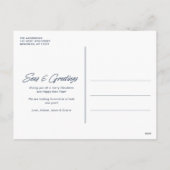 家族沿岸ビーチ写真クリスマス シーズンポストカード (裏面)