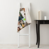 家族渦巻形の名25写真コラージュの白 シェルパブランケット (インサイチュ)