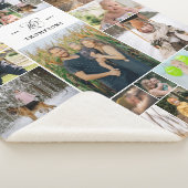 家族渦巻形の名25写真コラージュの白 シェルパブランケット (3/4)