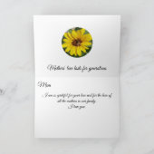 家族産ひまわり及びミツバチの母親の日 シーズンカード (内部)