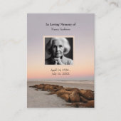 家族用カードから日没葬儀記念祈りの言葉 名刺 (正面)