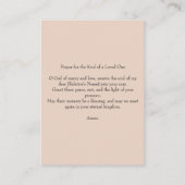 家族用カードから日没葬儀記念祈りの言葉 名刺 (裏面)