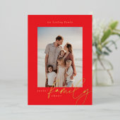 家族用ホリデーカード 箔シーズンカード (立ち正面)