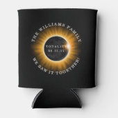 家族皆既食太陽のパーソナライズされた 缶クーラー (正面)