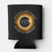 家族皆既食太陽のパーソナライズされた 缶クーラー (裏面)