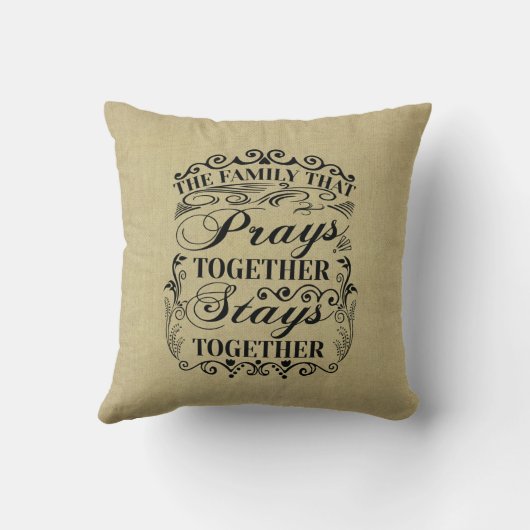 家族祈が一緒にバイブルことわざ クッション (裏面)