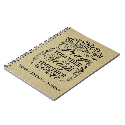 家族祈が一緒にバイブルことわざ ノートブック (左側)
