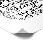 家族祈が一緒にバイブルことわざ ポスター (角)