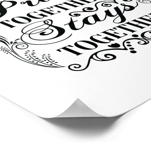 家族祈が一緒にバイブルことわざ ポスター (角)