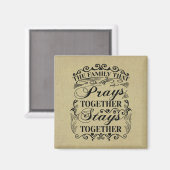 家族祈が一緒にバイブルことわざ マグネット (正面/裏面)
