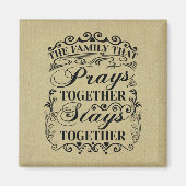 家族祈が一緒にバイブルことわざ マグネット (正面)