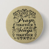 家族祈が一緒にバイブルことわざ 缶バッジ (正面)