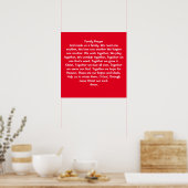 家族祈りの言葉ポスター ポスター (キッチン)