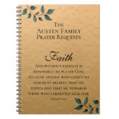 家族祈りの言葉要求信仰聖なる書物、 経典金ゴールド ノートブック (正面)