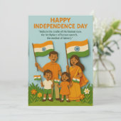 家族祝のインド独立記念日カード (スタンド正面)