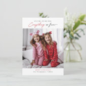 家族笑わされるおもしろいのクリスマスの子供の写真 シーズンカード (スタンド正面)