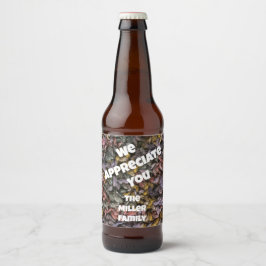 家族糸の家庭的な評価から感謝 ビールラベル