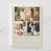 家族素朴クリスマスカード | フォトコラージュ シーズンカード (正面)
