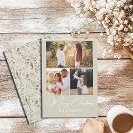 家族素朴クリスマスカード | フォトコラージュ シーズンカード