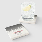 家族素朴クリスマス恵み休日 ストーンコースター (横)