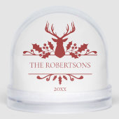 家族素朴モノグラムのクリスマス写真 (正面)