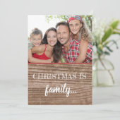 家族素朴ラブクリスモダンスマスホリデイ 招待状 (スタンド正面)