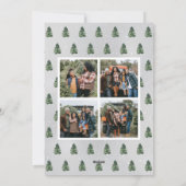 家族素朴写真クリスマスツリーファーム シーズンカード (裏面)