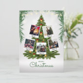 家族素朴写真クリスマスツリーファーム シーズンカード (スタンド正面)