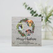 家族素朴写真コラメリーージホリデーカード シーズンカード (スタンド正面)