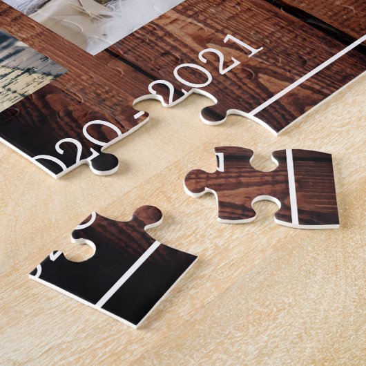 家族素朴写真コレーモノグラムのジ8枚 ジグソーパズル (側面)