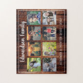 家族素朴写真コレーモノグラムのジ8枚 ジグソーパズル (縦)