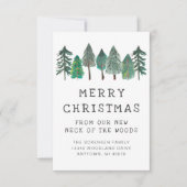 家族素朴写真メリークリスマスムービング 案内状 (正面)