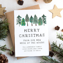 家族素朴写真メリークリスマスムービング 案内状