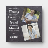 家族素朴写真悔やみや弔慰記念記念 フォトプラーク (正面)