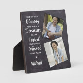 家族素朴写真悔やみや弔慰記念記念 フォトプラーク (正面)