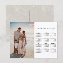 家族素朴写真2026カレンダー12か月 シーズンポストカード