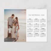 家族素朴写真2026カレンダー12か月 シーズンポストカード (正面)