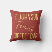 家族素朴名キッチンコーヒー クッション (裏面)