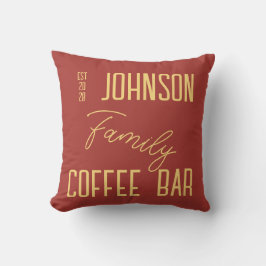 家族素朴名キッチンコーヒー クッション