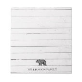 家族素朴名歩くベア ノートパッド (正面)