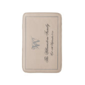 家族素朴姓シック・モノグラム結婚の贈り物 バスマット (正面縦)