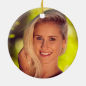 家族素朴記念写真ツリーレッド(鳥)ショウジョウコウカンチョウ セラミックオーナメント (裏面)