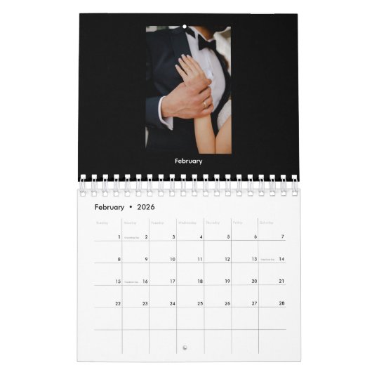 家族結婚の写真カレンダー カレンダー (2月 2026)