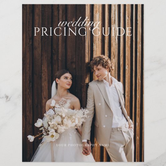 家族結婚撮影者の写真価格リスト チラシ (正面)