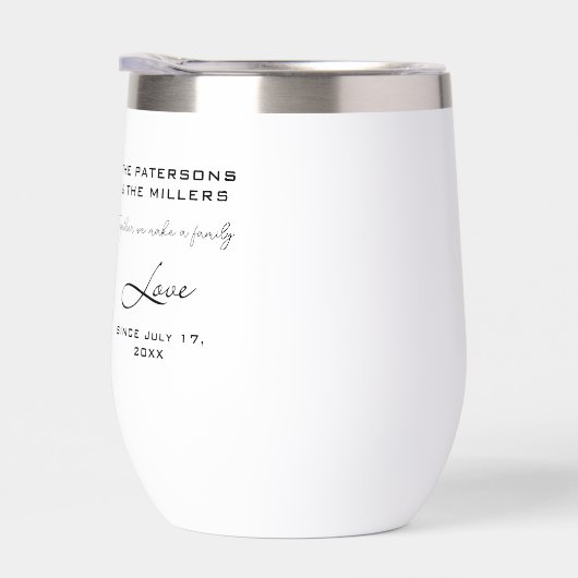 家族結婚記念ハート写真コラージュ (右面)