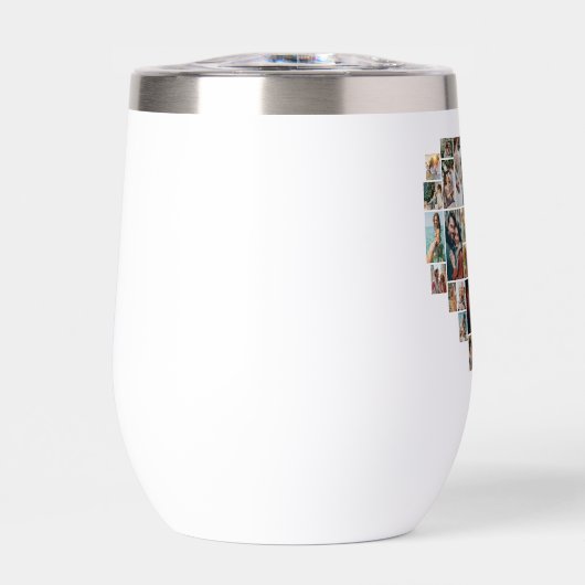 家族結婚記念ハート写真コラージュ (正面)