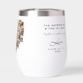 家族結婚記念ハート写真コラージュ (背面)