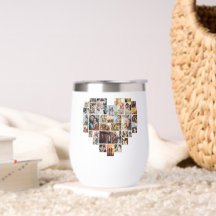 家族結婚記念ハート写真コラージュ